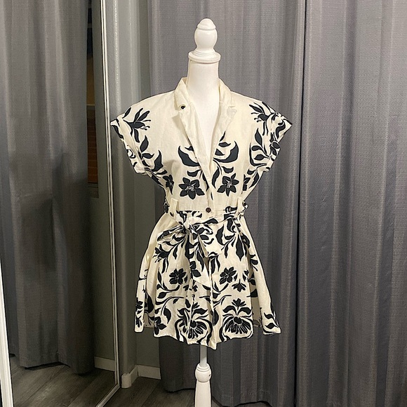 Zara Dresses & Skirts - ZARA • Short Sleeve Button Down Tie Waist Dress